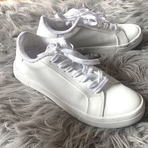 White low top sneakers